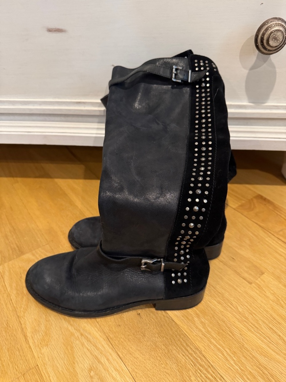 Jessica Simpson Black Studded Riding Boots